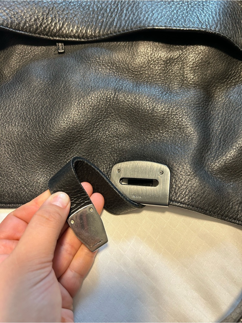 Prada Black Leather Shoulder Bag - Picture 5 of 9